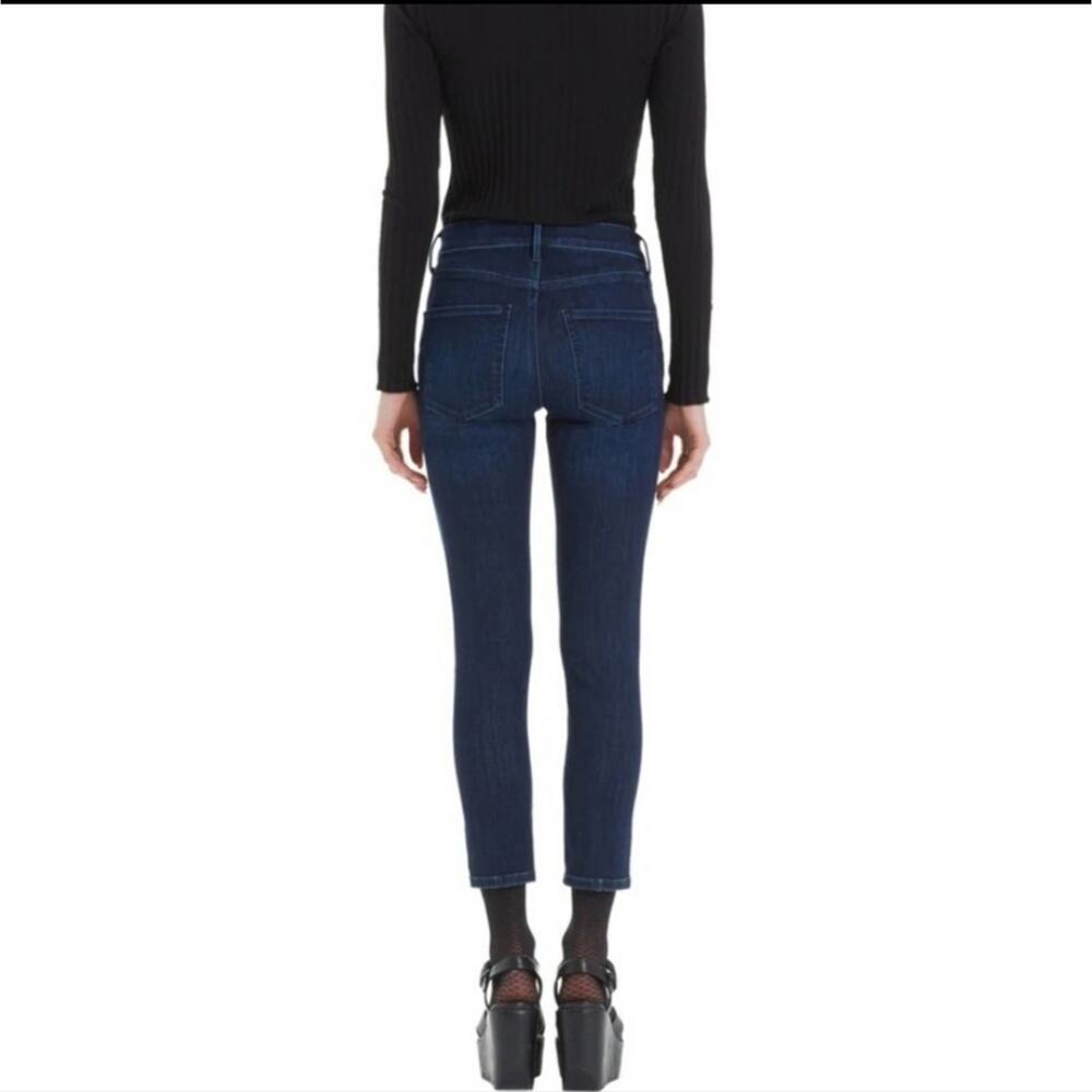 AGOLDE Sophie High Rise Crop Skinny Jeans Dark Wash Blue Size 27 Chic Trendy - Picture 7 of 15